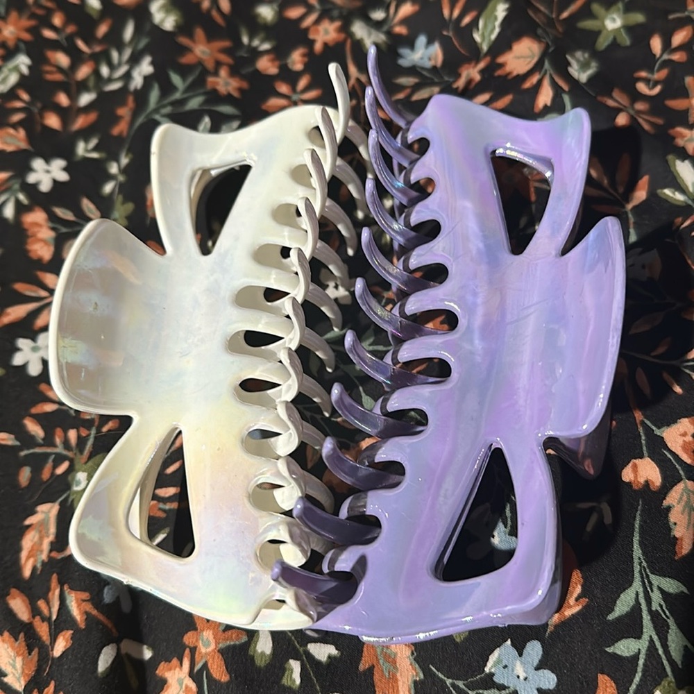 Holographic Claw clips bundle